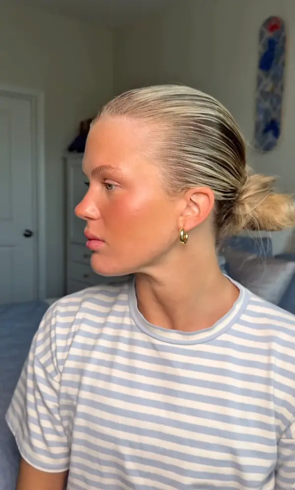 Emma recreated Haaland's iconic slicked-back bun (Instagram/@emmawillman)