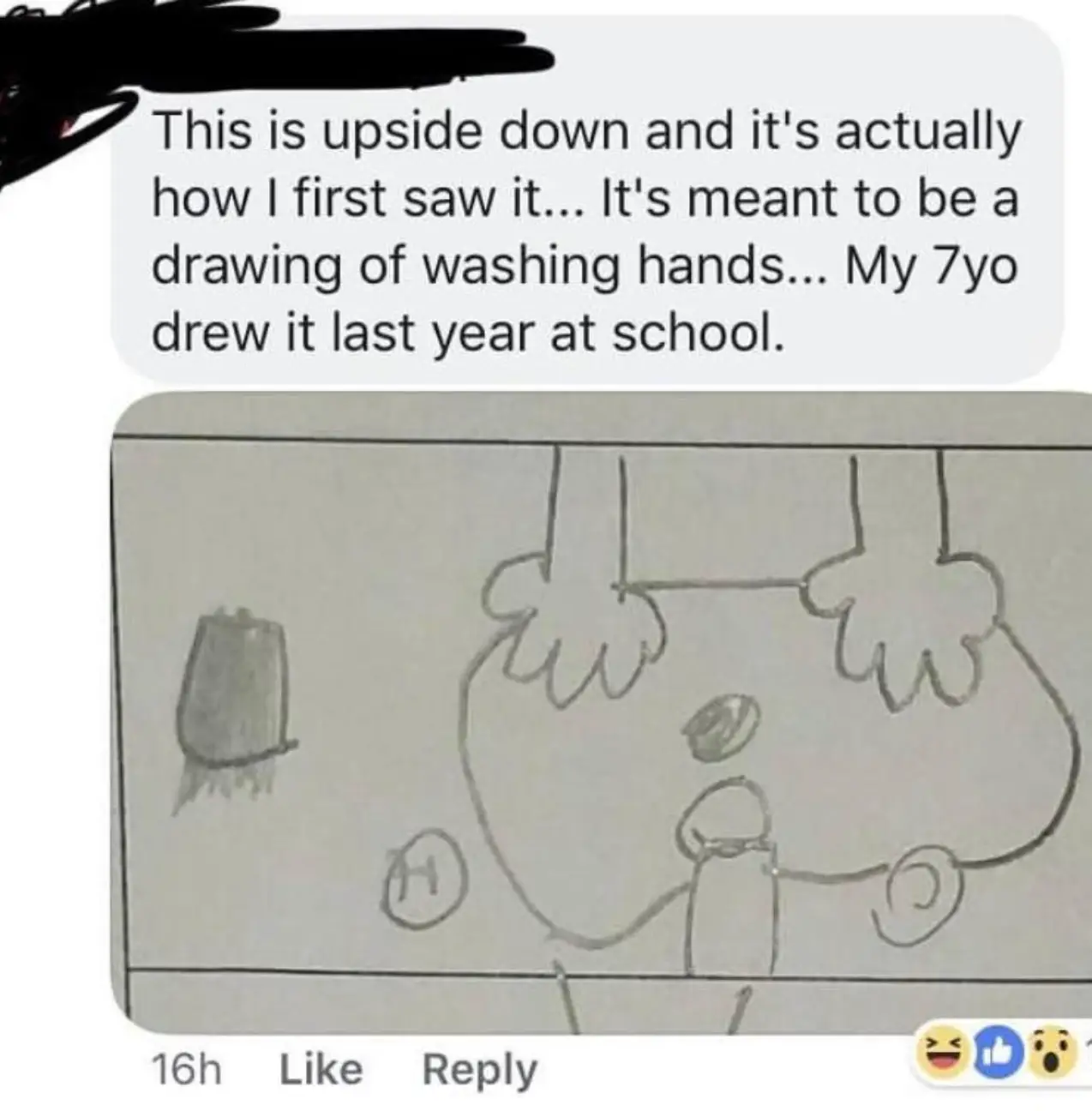 This mum was left red-faced at her child's drawing of a sink.