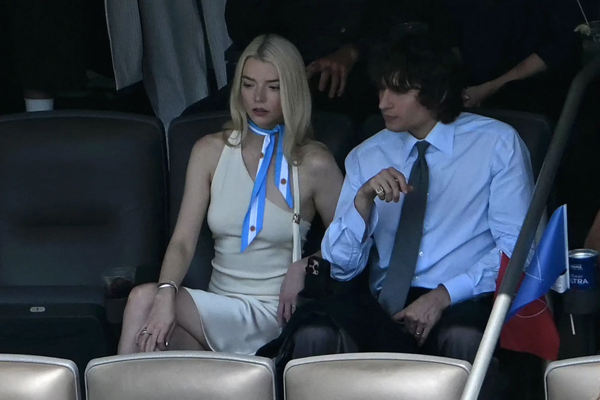 Anya Taylor-Joy was supporting Argentina (MAURO PIMENTEL / AFP via Getty Images)