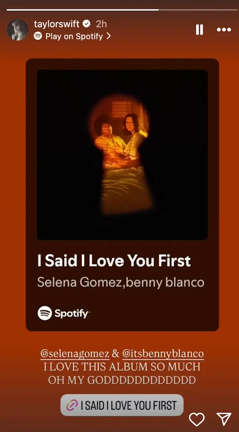 Swift congratulated her long-time friend on the release of the album. (Instagram/@Taylorswift)