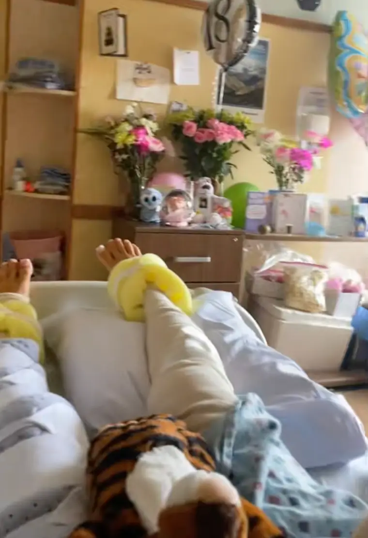 Mackenzie shared TikToks from her hospital bed (Netflix)