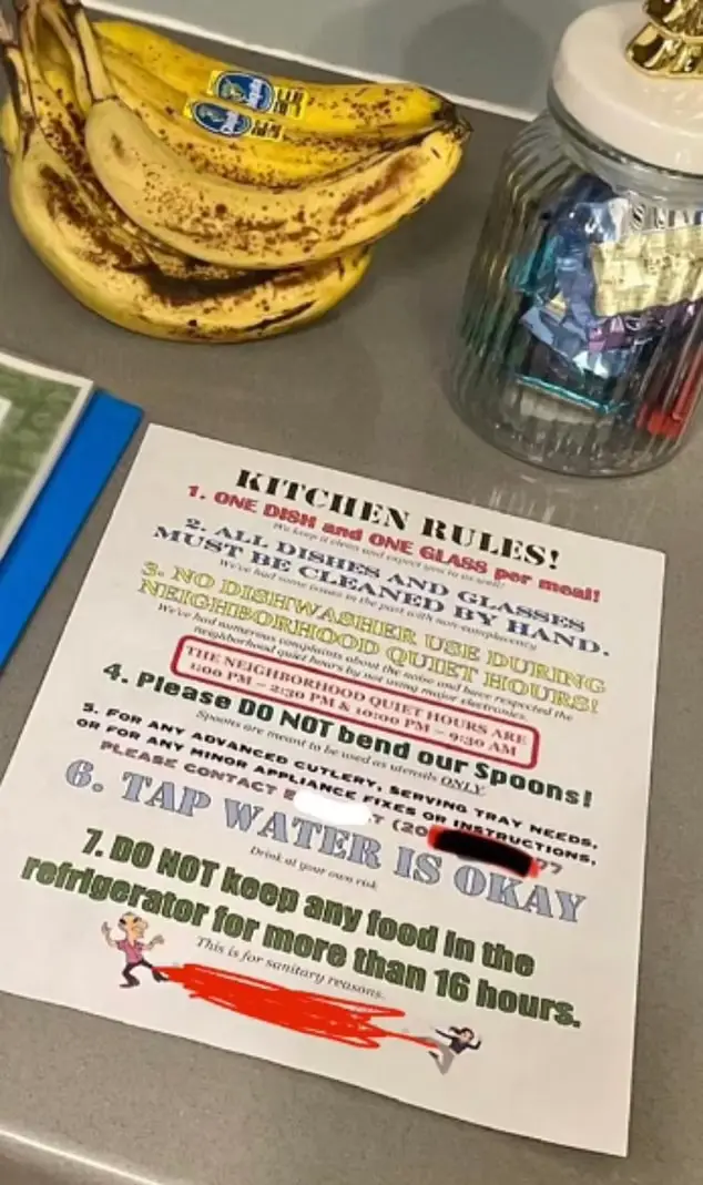 A Reddit user shared a list of 'rules' they were left by their Airbnb host.