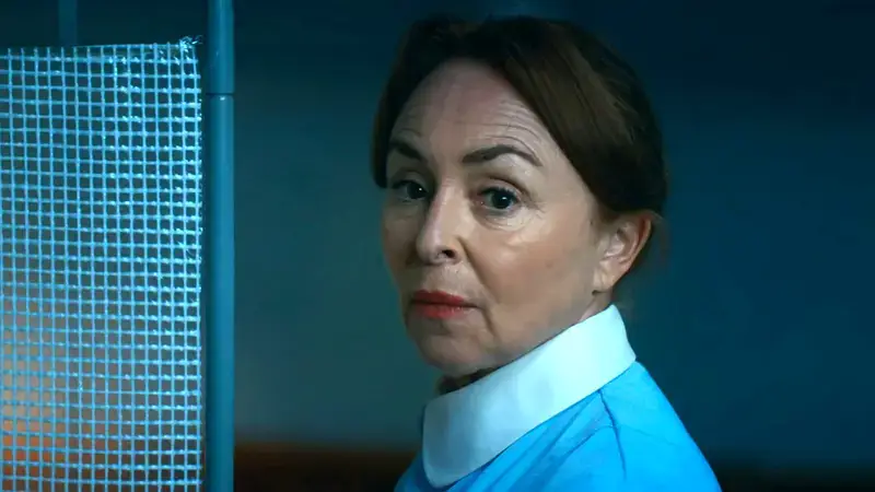 Sex Education star Samantha Spiro as Nurse Sally Steiner (Netflix)