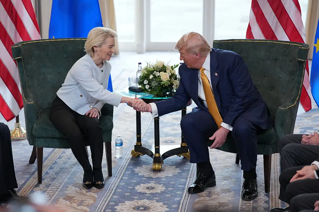 Trump met with the President of the European Commission Ursula von der Leyen at his Scottish golf course (Andrew Harnik / Getty Images)