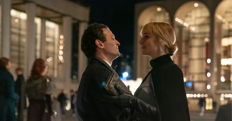 Arian and Caitlin play husband and wife in Inventing Anna. (