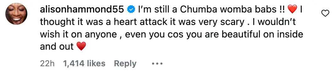 Hammond has been praised for her 'perfect' response (Instagram)