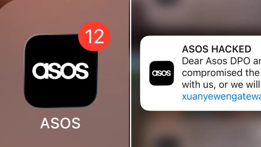 ASOS customers receive alarming notification after ‘hacking’