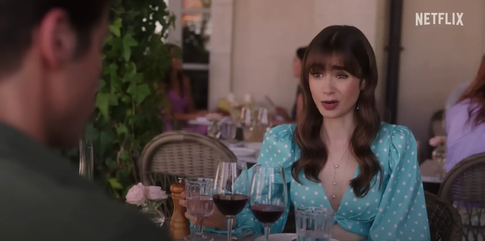 Lily Collins in Emily in Paris.