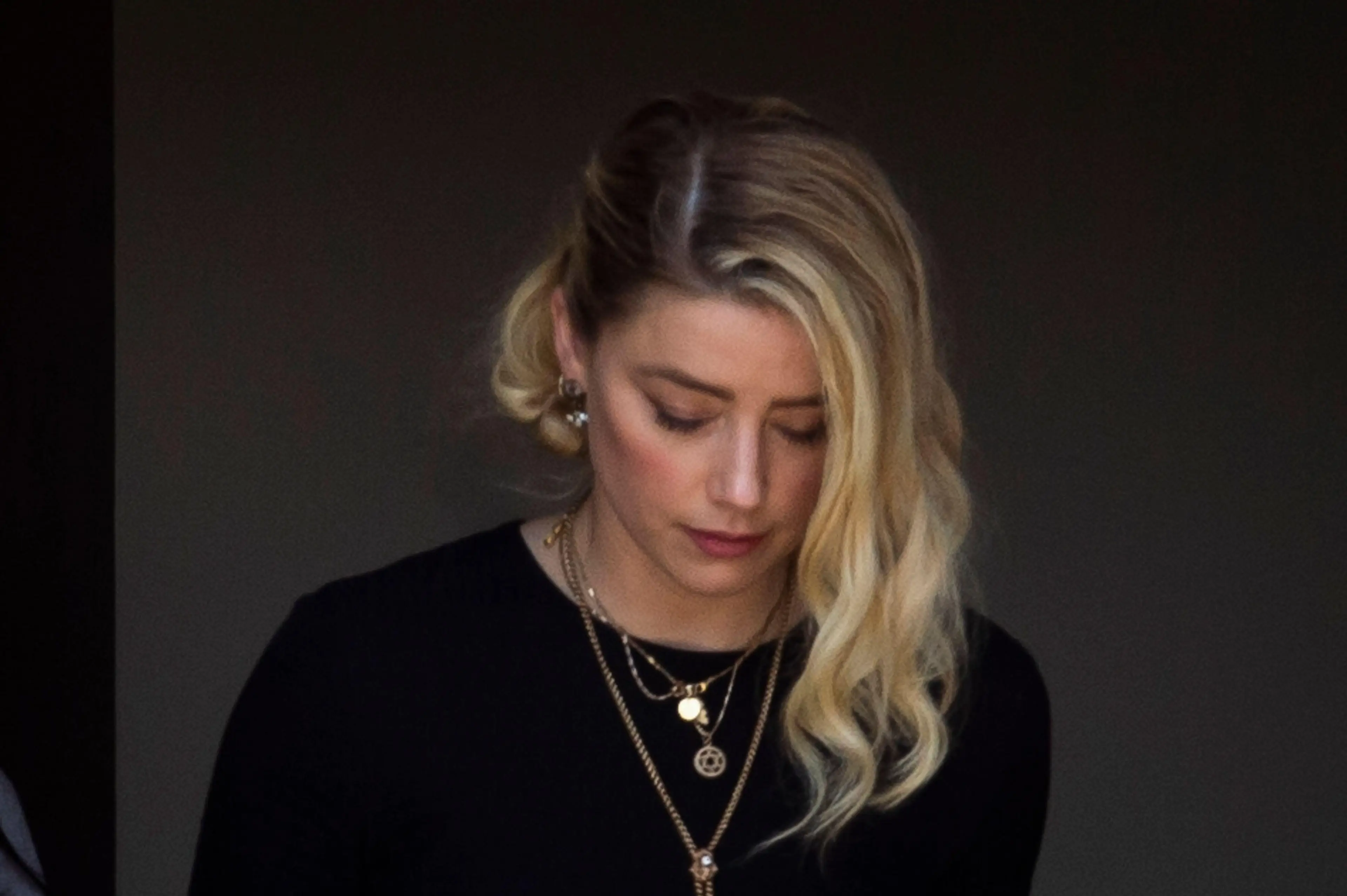 Amber Heard was at the courthouse on Wednesday.