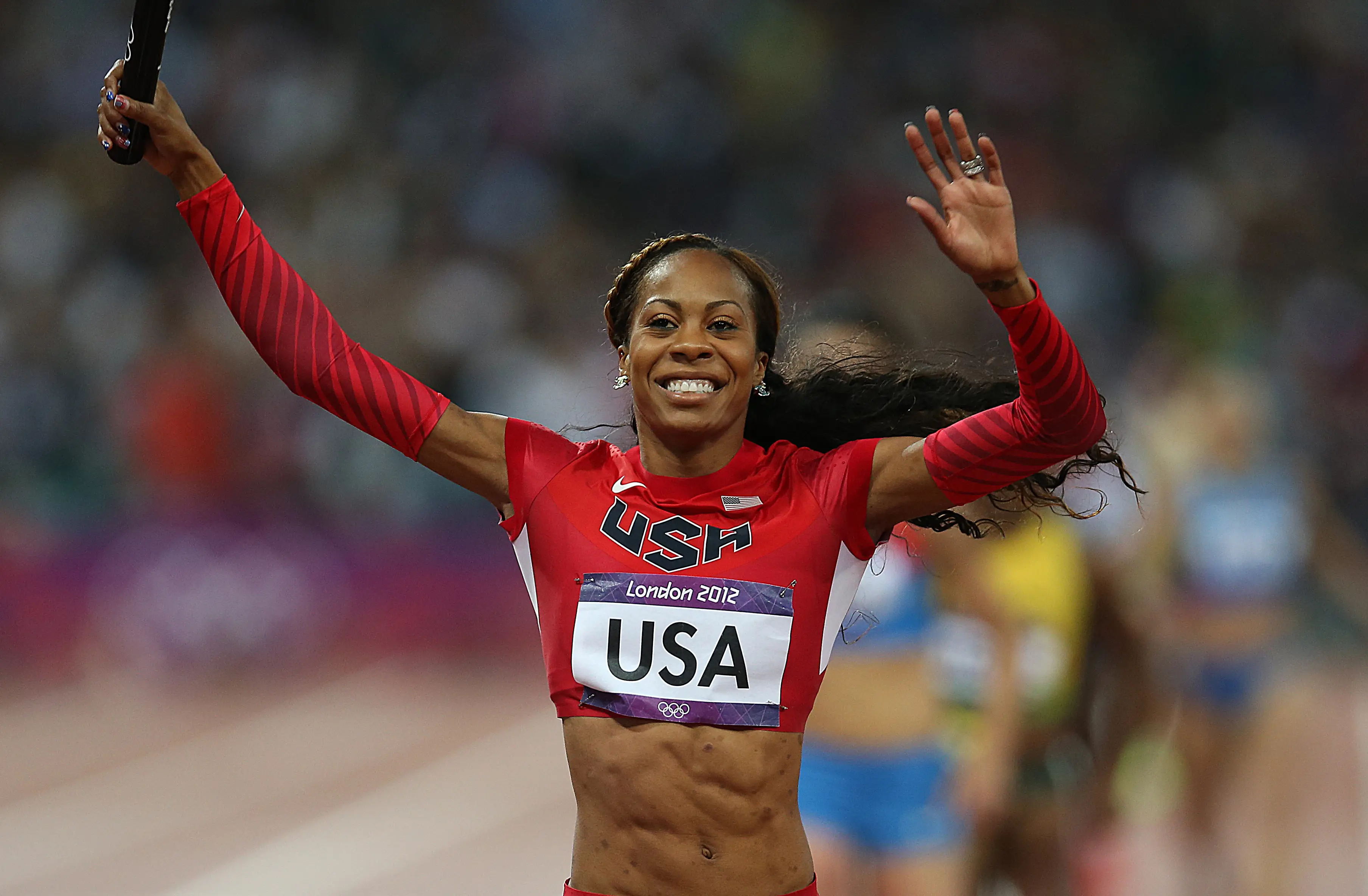 Team USA's Sanya Richards-Ross during the 2012 London Olympics. (Ian MacNicol/Getty Images)