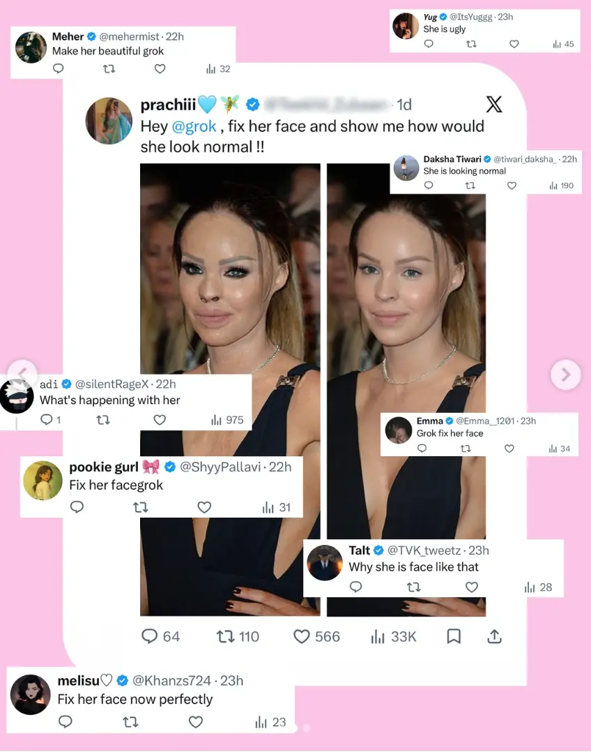 Piper shared screengrabs of the hurtful tweets she received (Instagram/@katiepiper)