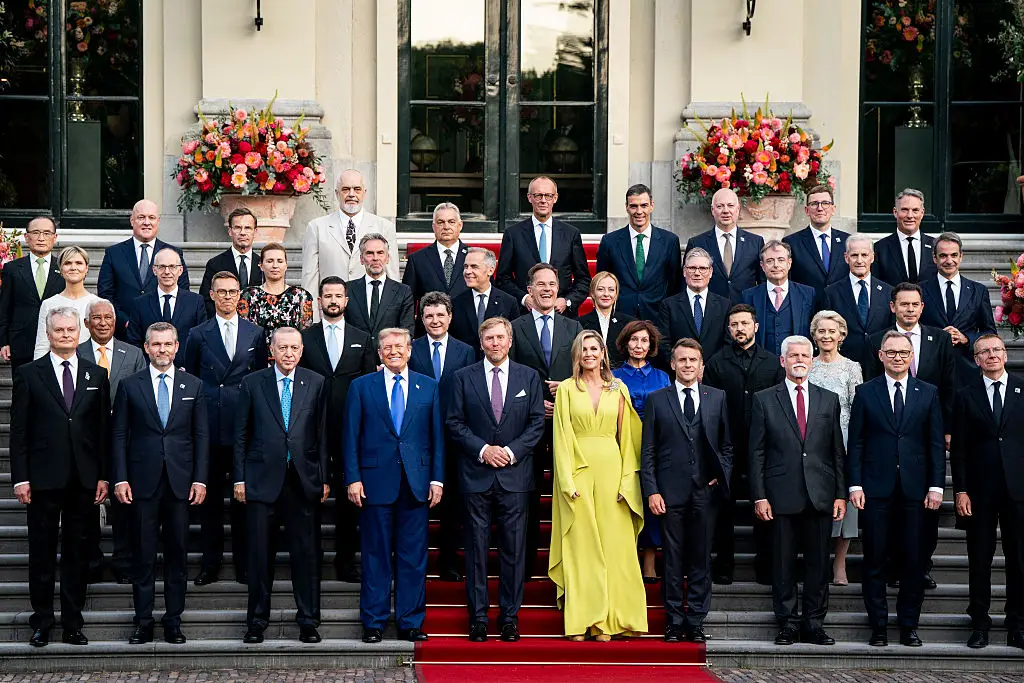 World leaders from 32 countries gathered in The Hague for the NATO summit on Tuesday (24 June) (Pool / Pool / Getty Images)
