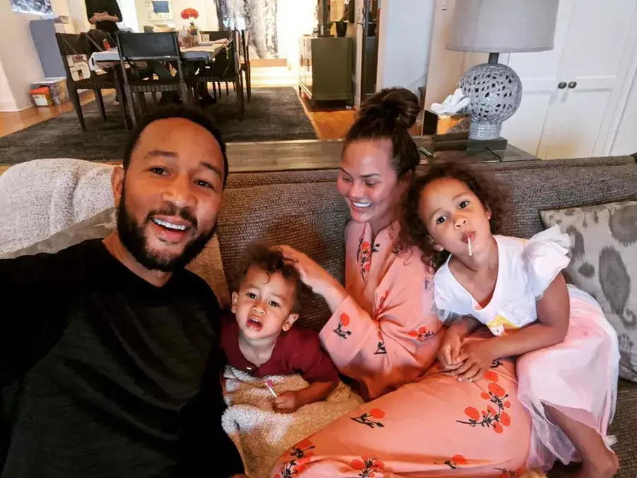 Chrissy Teigen and her family.