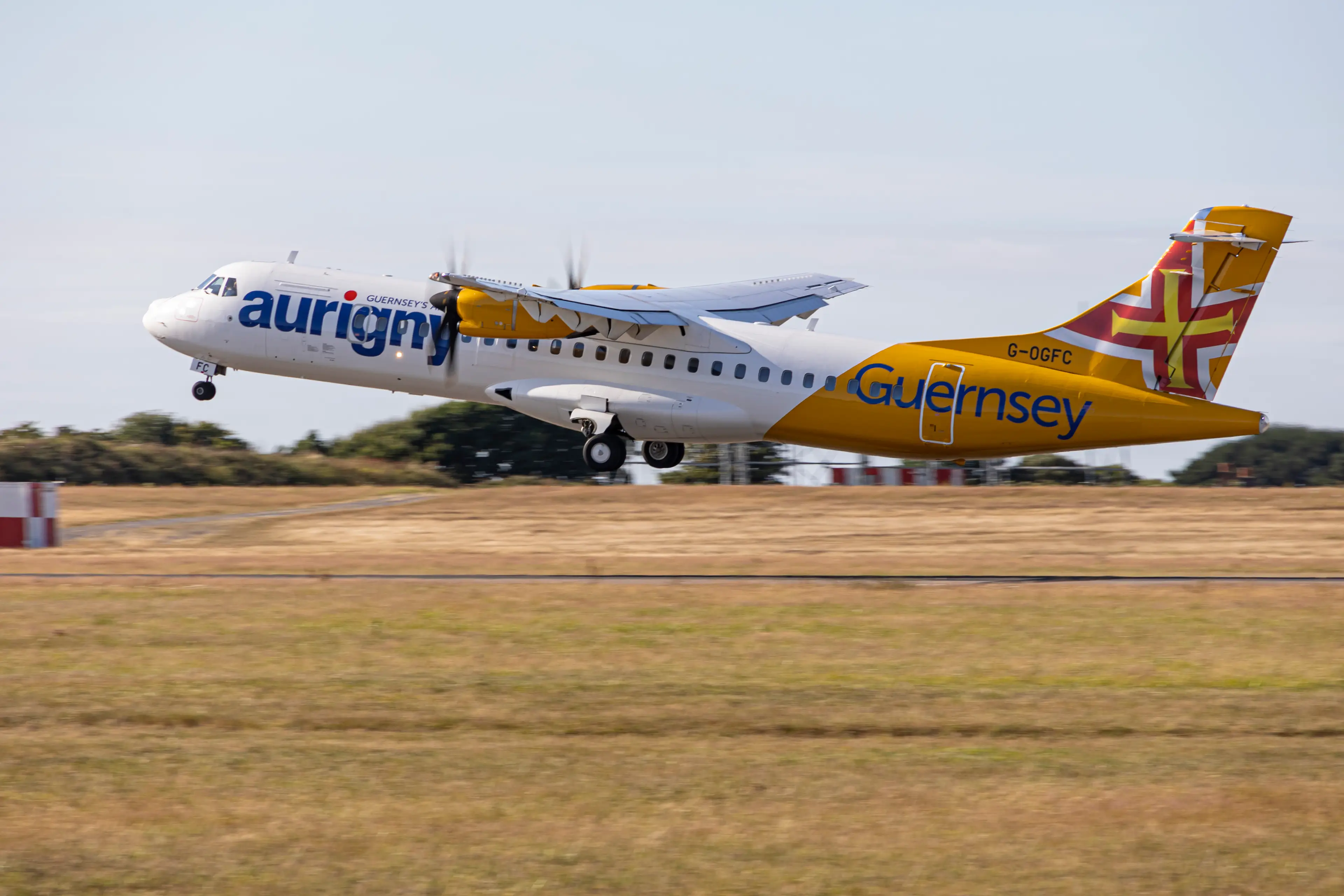 An Aurigny aircraft was forced to make an emergency landing on its way to Manchester (Nicolas Economou/NurPhoto via Getty Images)