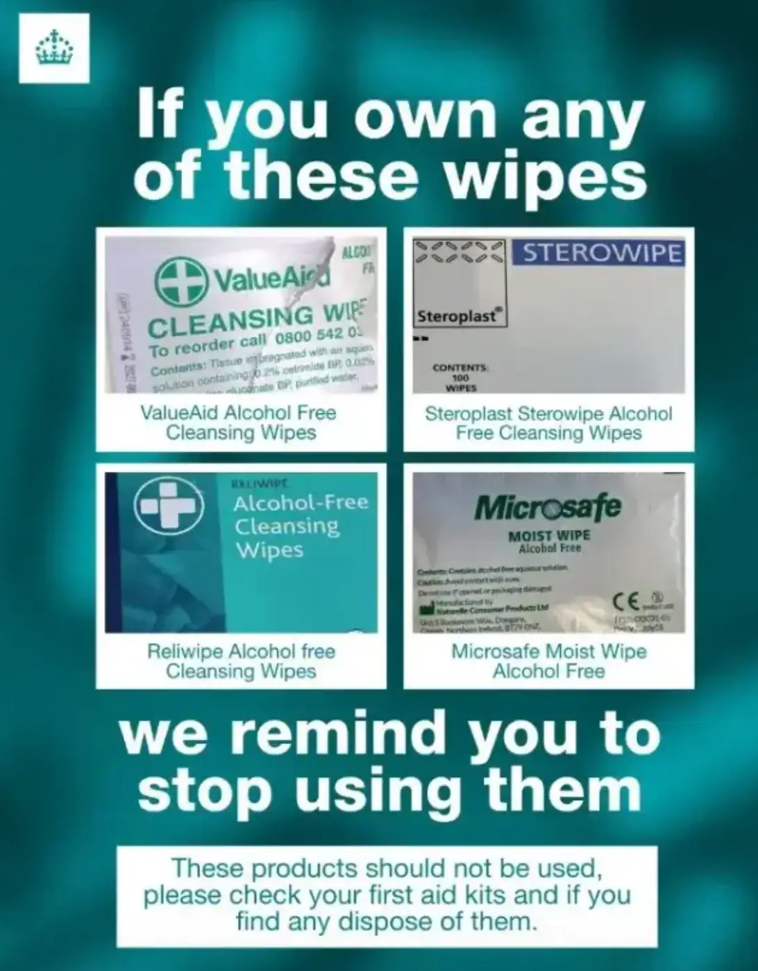 Four wipe brands have been identified (UKHSA)