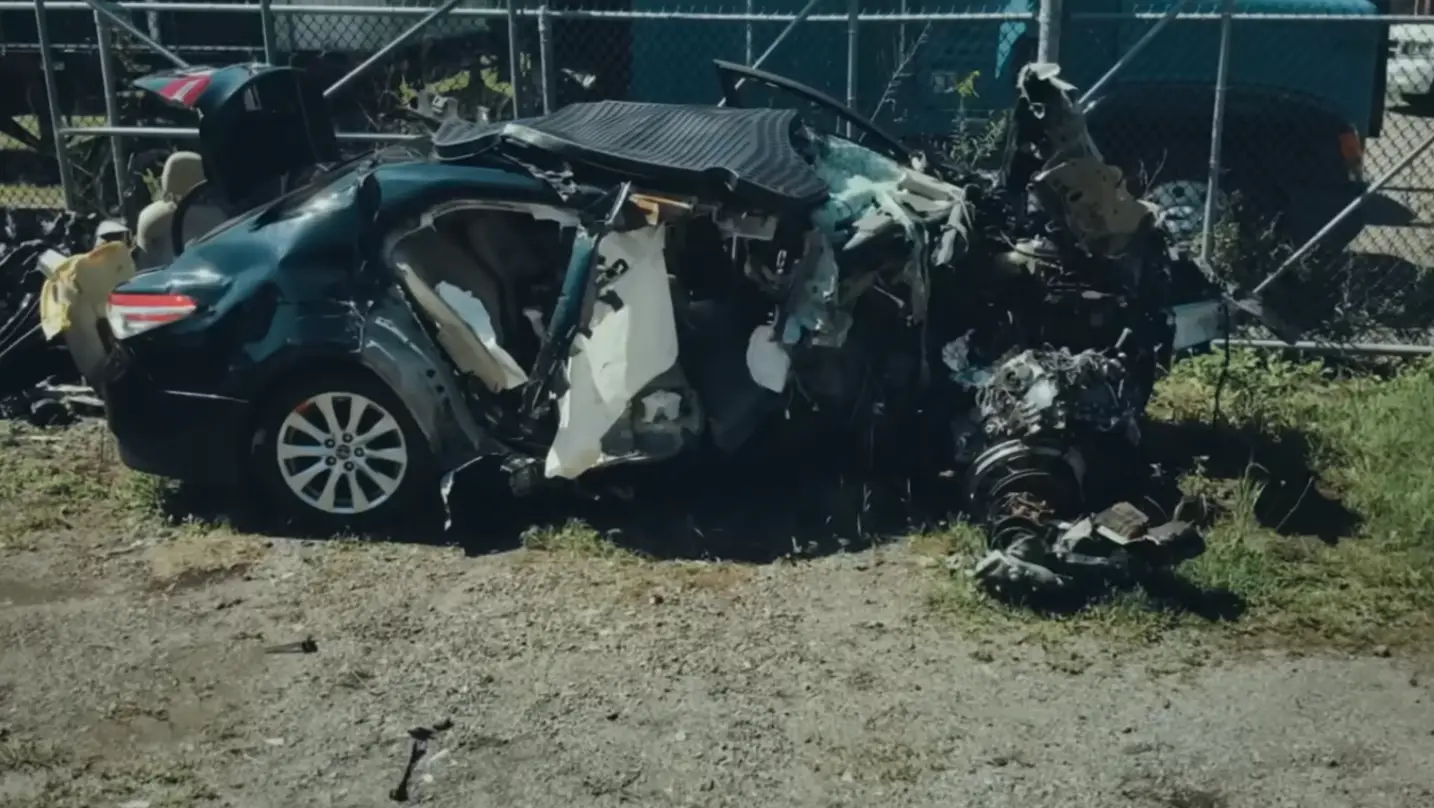 Mackenzie had pressed the accelerator down at 100 percent prior to the collision (Netflix)