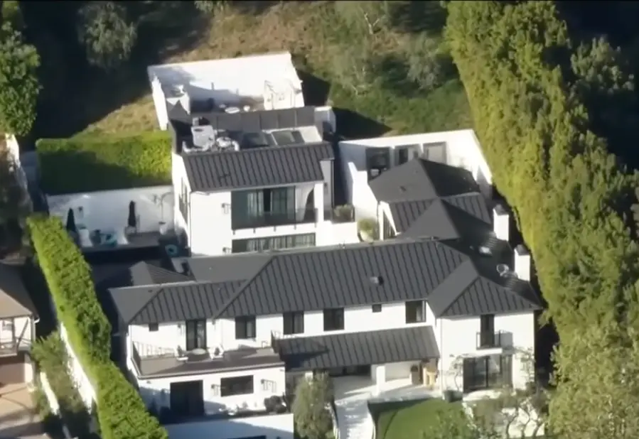 An aerial view of Rihanna's home (CBS LA)