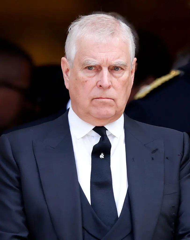  Andrew Mountbatten-Windsor was threatened with an 'offensive weapon' while walking his dogs yesterday (Max Mumby/Indigo / Contributor / Getty Images)