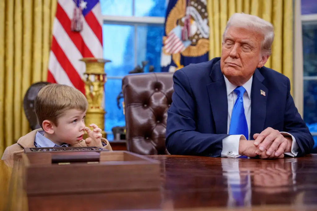 People hit out at Elon Musk's 'unprofessionalism' bringing his son, X Æ A-12, to a press conference at the Oval Office (Andrew Harnik / Staff / Getty Images)