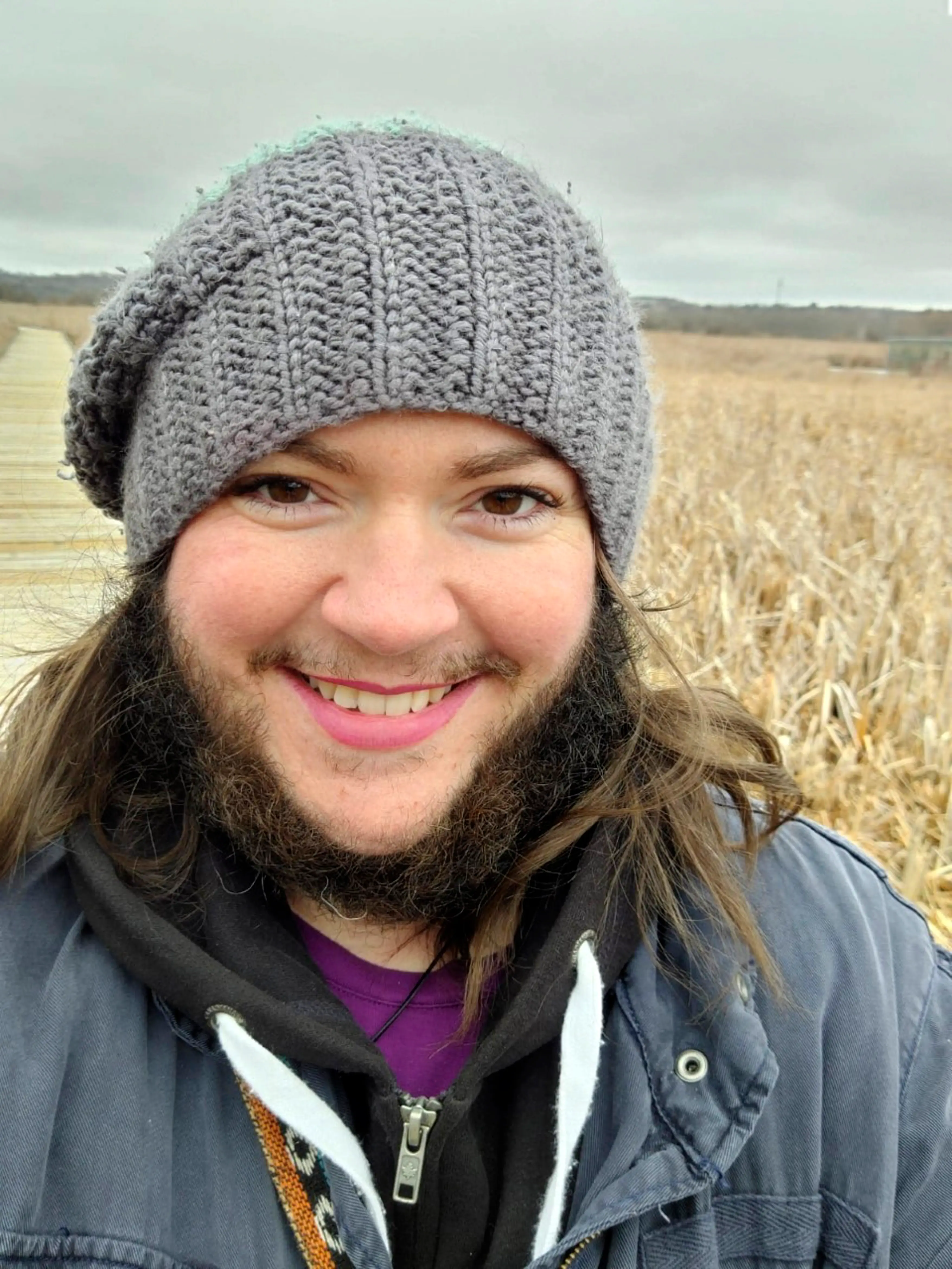 Gennevieve says she can walk around with her beard and feel more confident than ever.