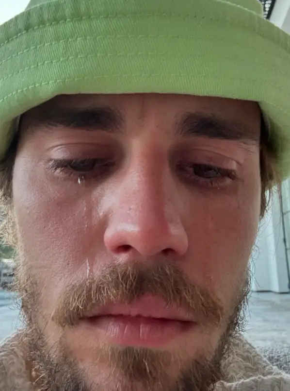 The crying selfie shocked and worried fans the other week. Instagram/ @justinbieber