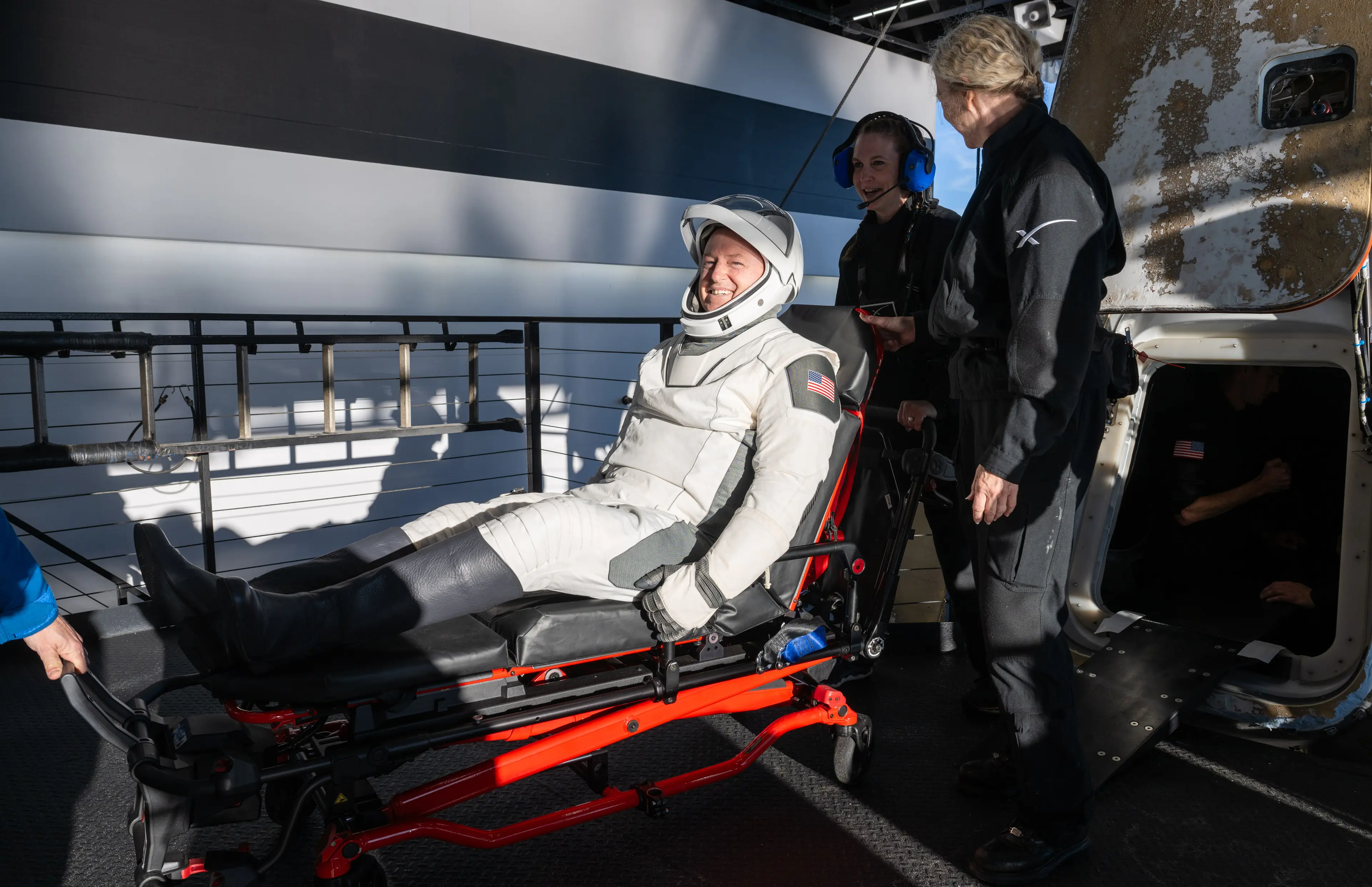 The duo will now undergo 45 days of rehab (Keegan Barber/NASA via Getty Images)