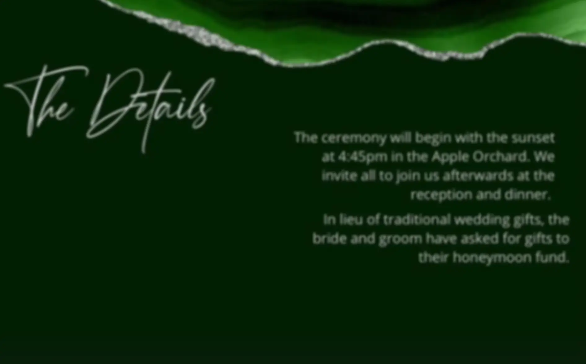 She explicitly asked for money in her wedding invitation. (Facebook)