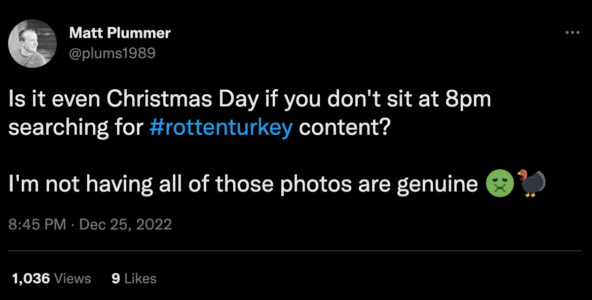 The rotten turkey content is raging on Twitter.
