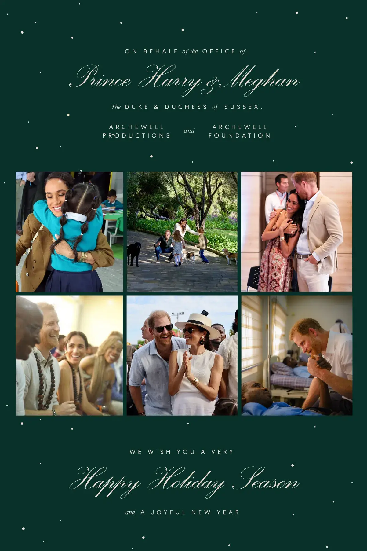 The Christmas card caused some controversy. (Archewell)