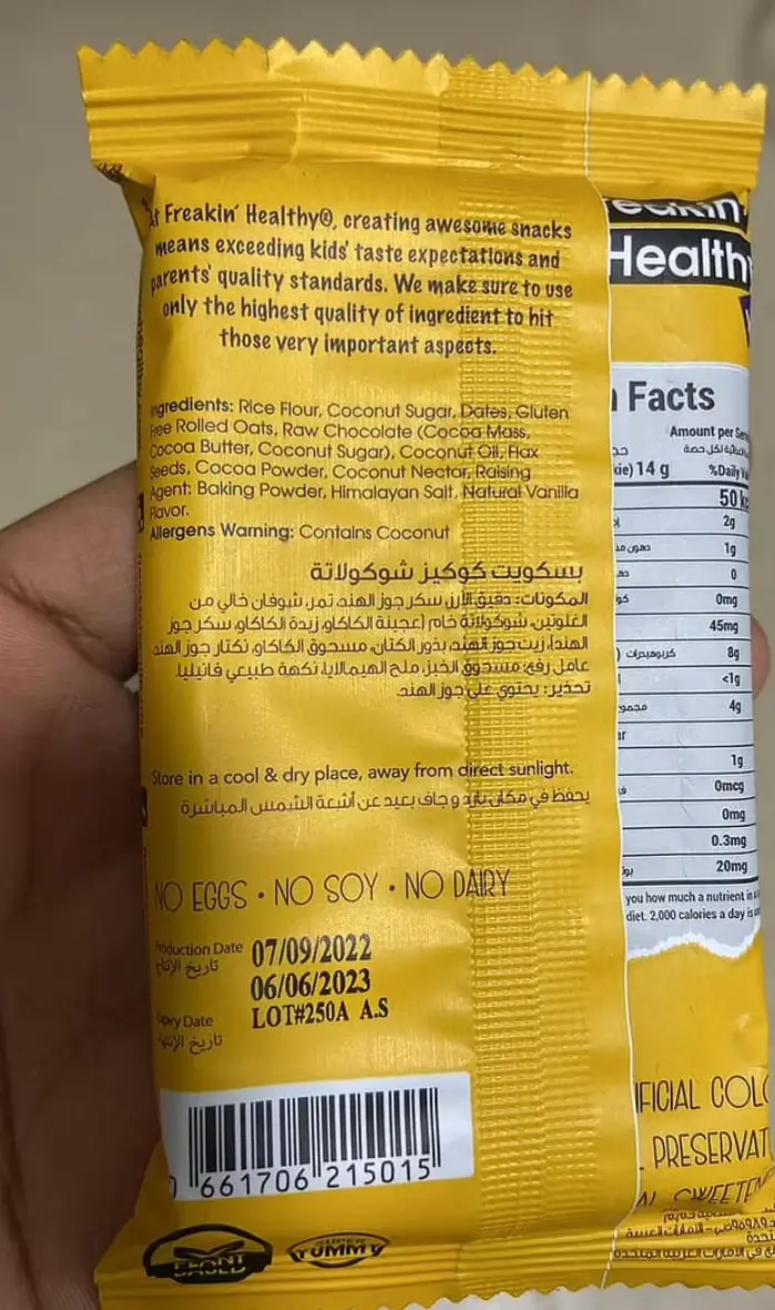 The healthy treat the mum packed for her son.