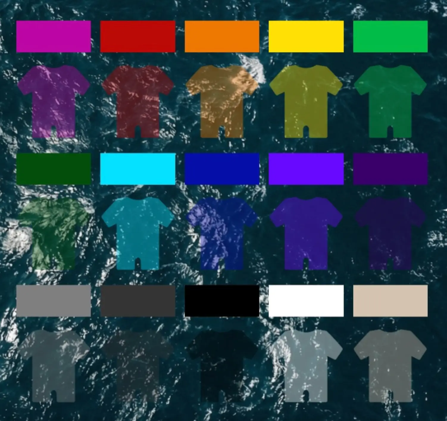 The post also depicted different coloured swimwear underwater in the ocean (Instagram/@tinyheartseducation)