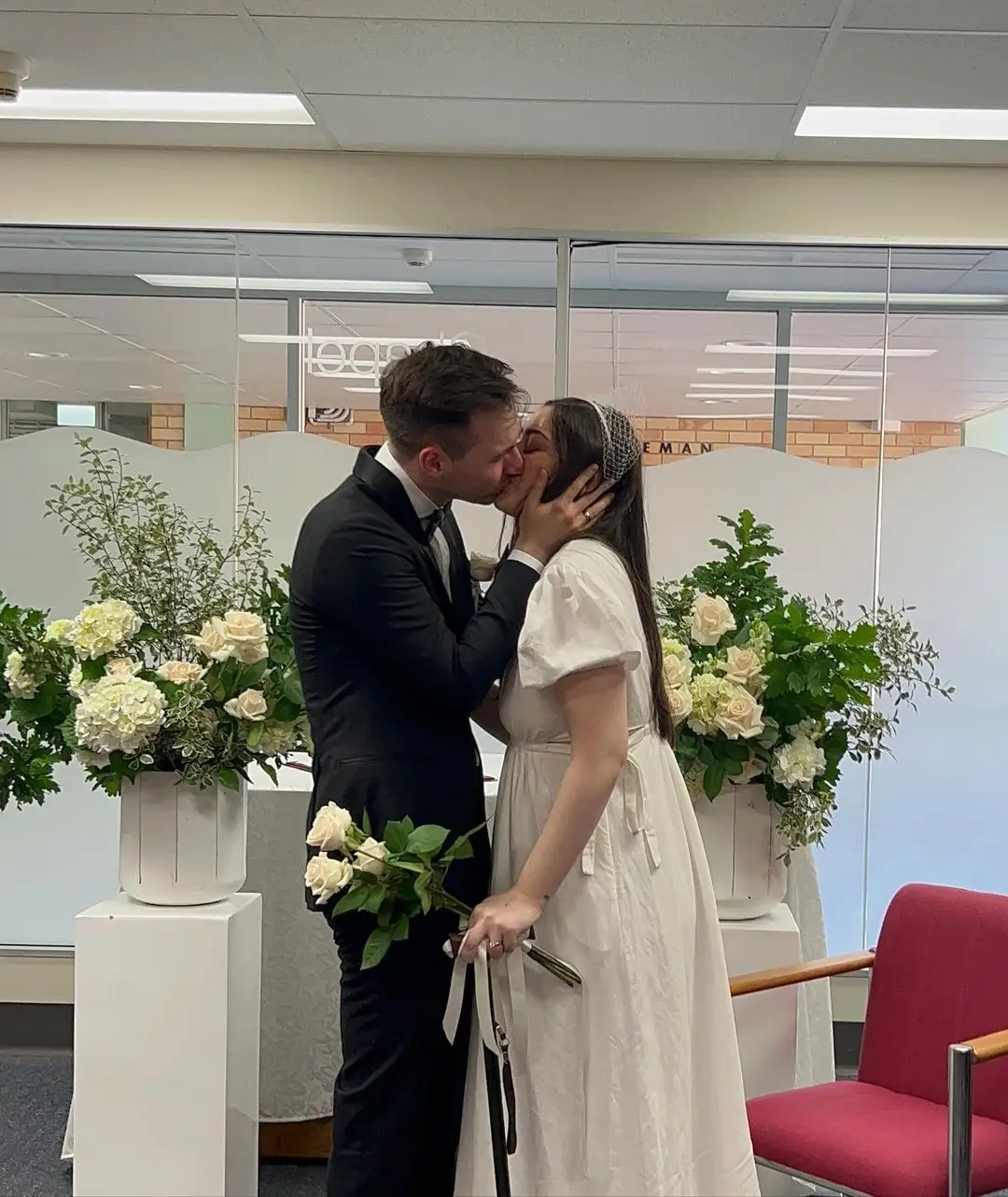 The writer and her husband Alexander tied the knot in November.