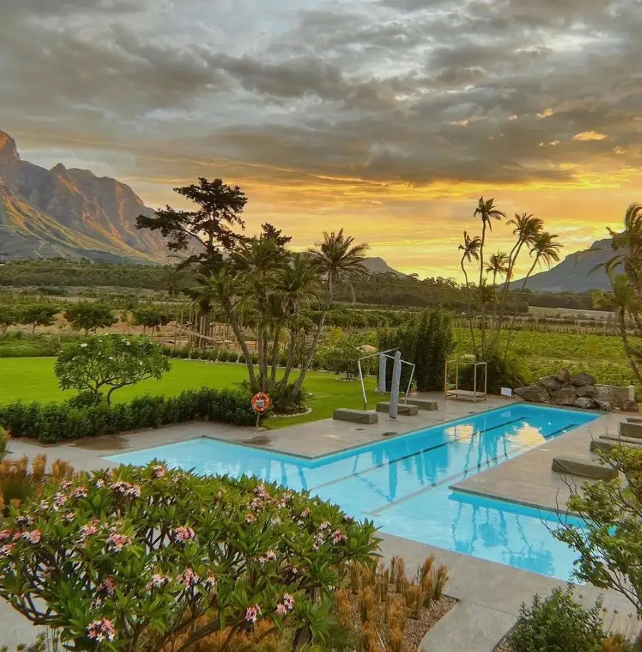 The swanky new villa is situated near Cape Town.