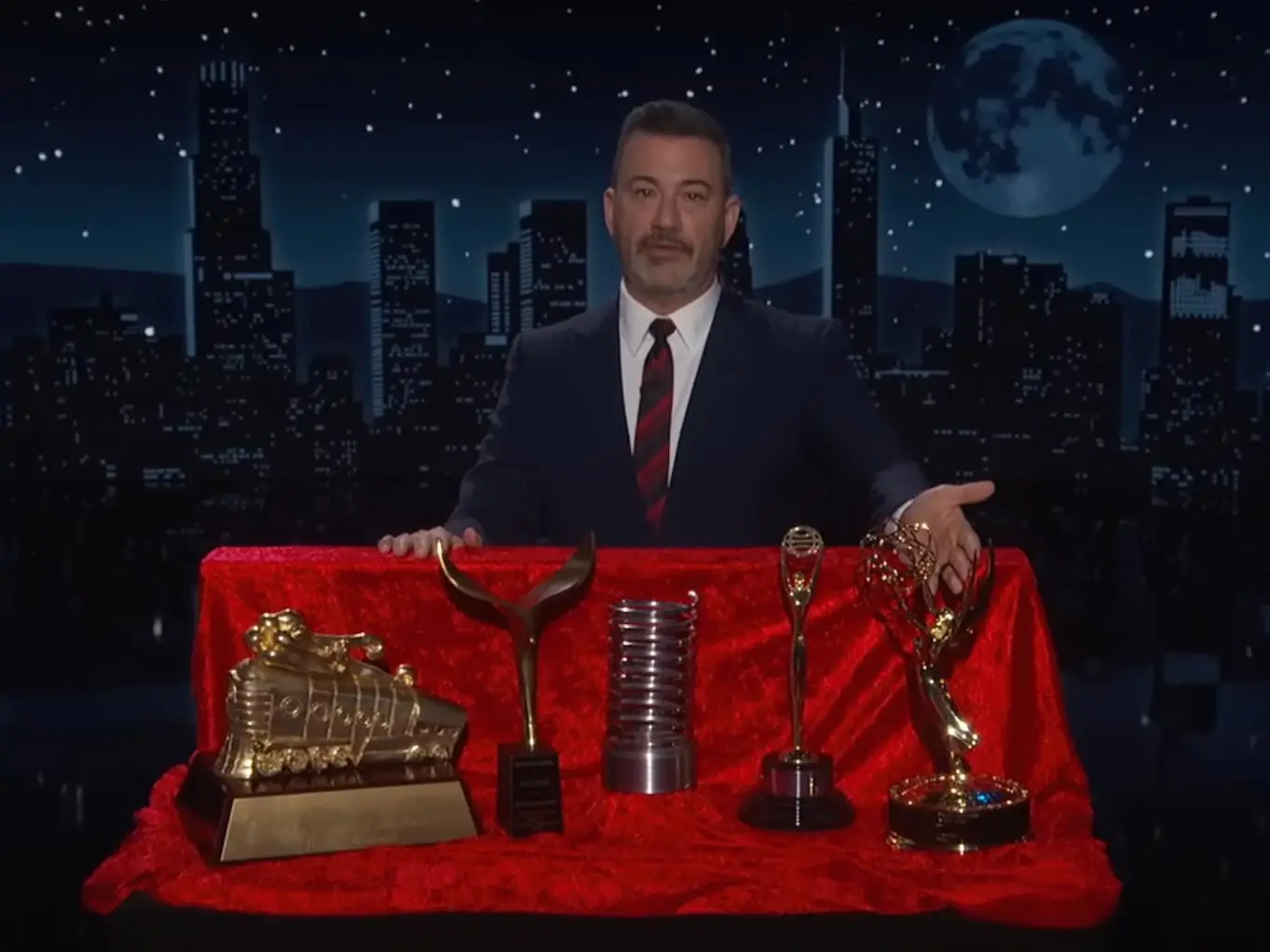 Jimmy Kimmel has offered Trump one of his trophies (ABC)