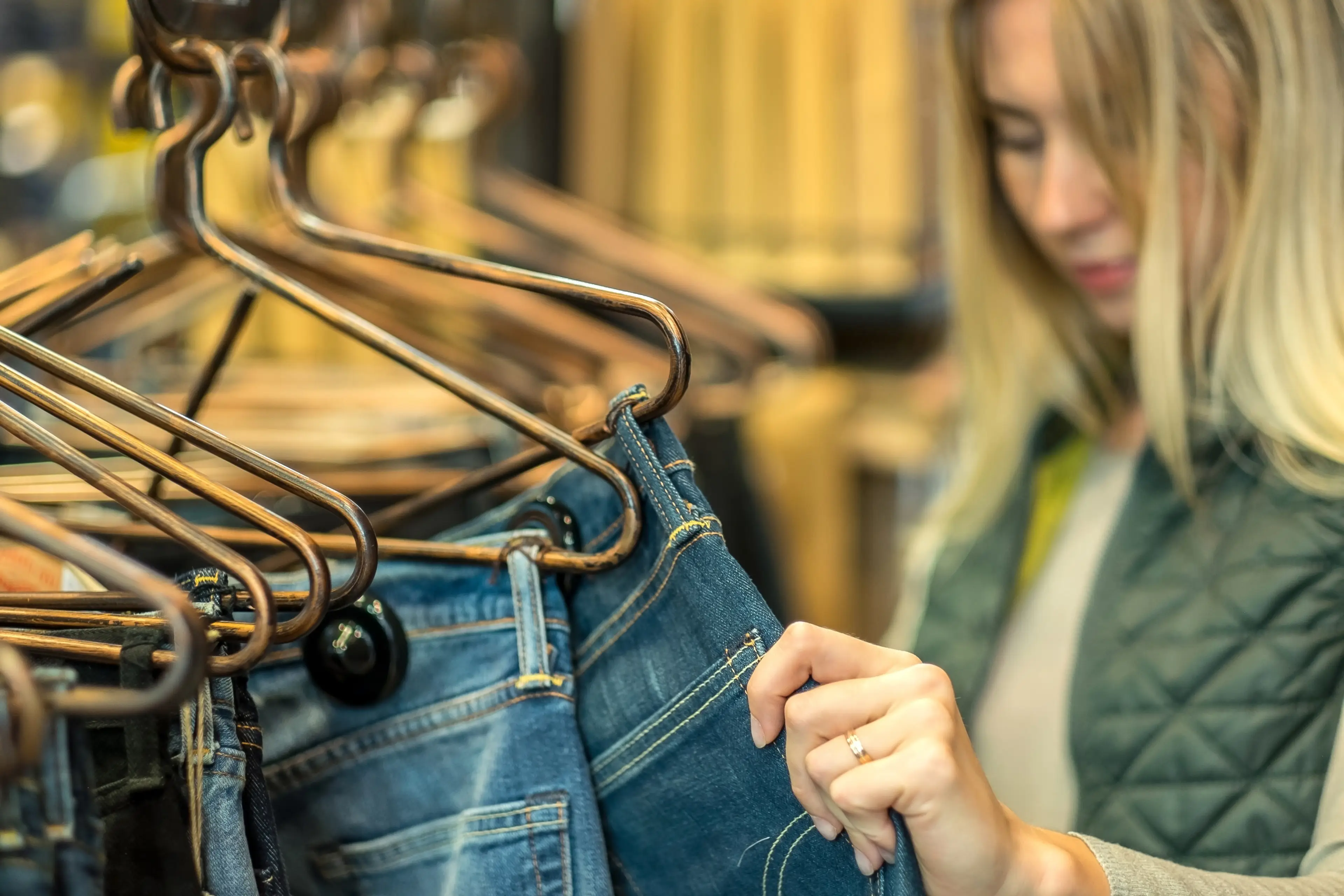 A woman has shared a handy trick on how she knows whether a pair of jeans will fit her while shopping in store (