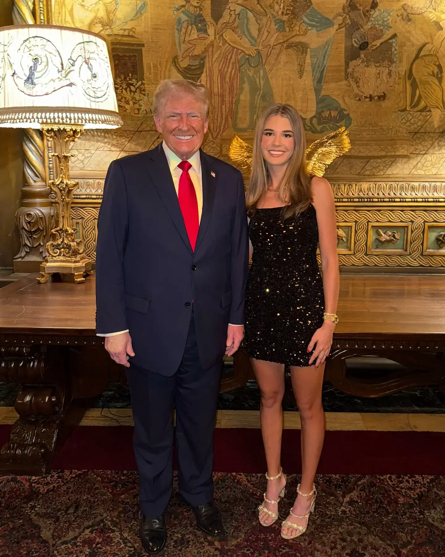Donald Trump with his granddaughter Kai Trump. (X/@KaiTrumpGolfs)