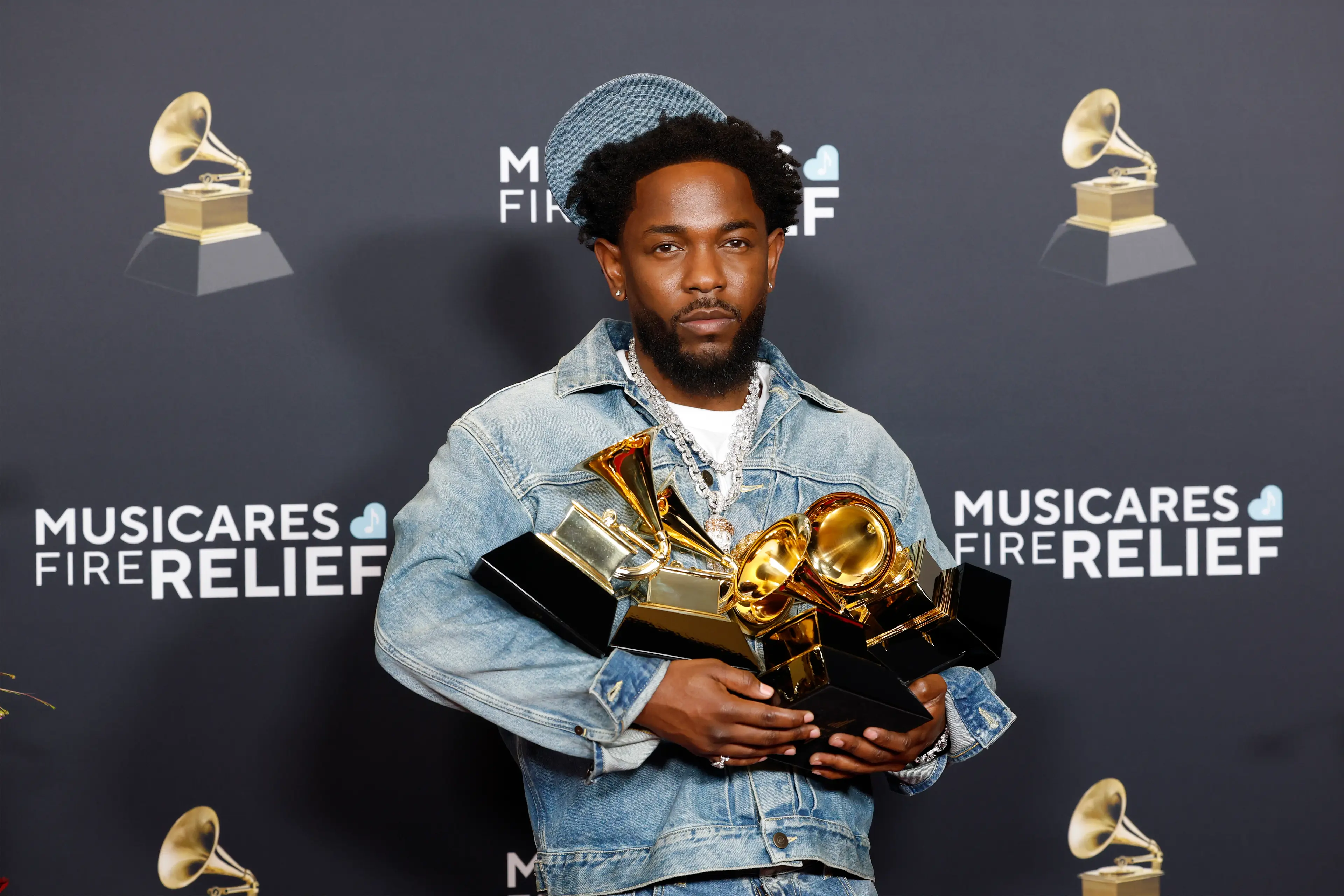 Kendrick Lamar at the Grammys last week (Frazer Harrison/Getty Images)