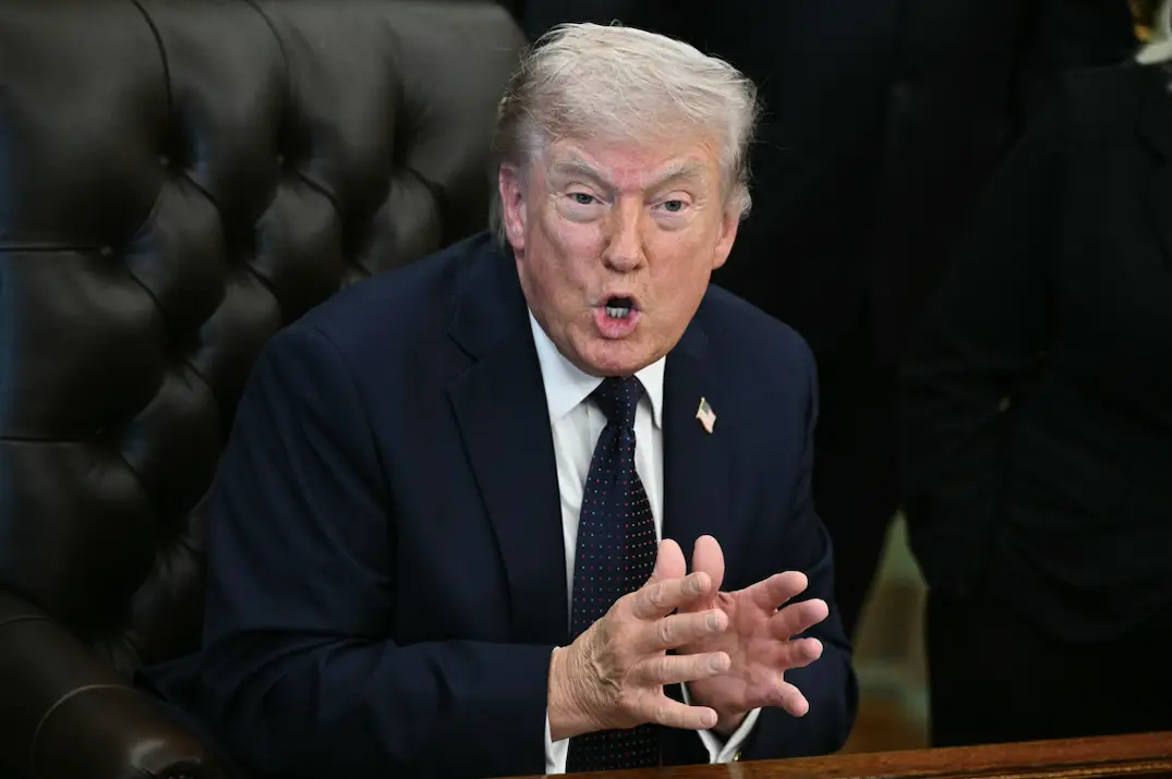 Trump refused to give a firm timeline for the end of the Iran War (Brendan SMIALOWSKI / AFP via Getty Images)