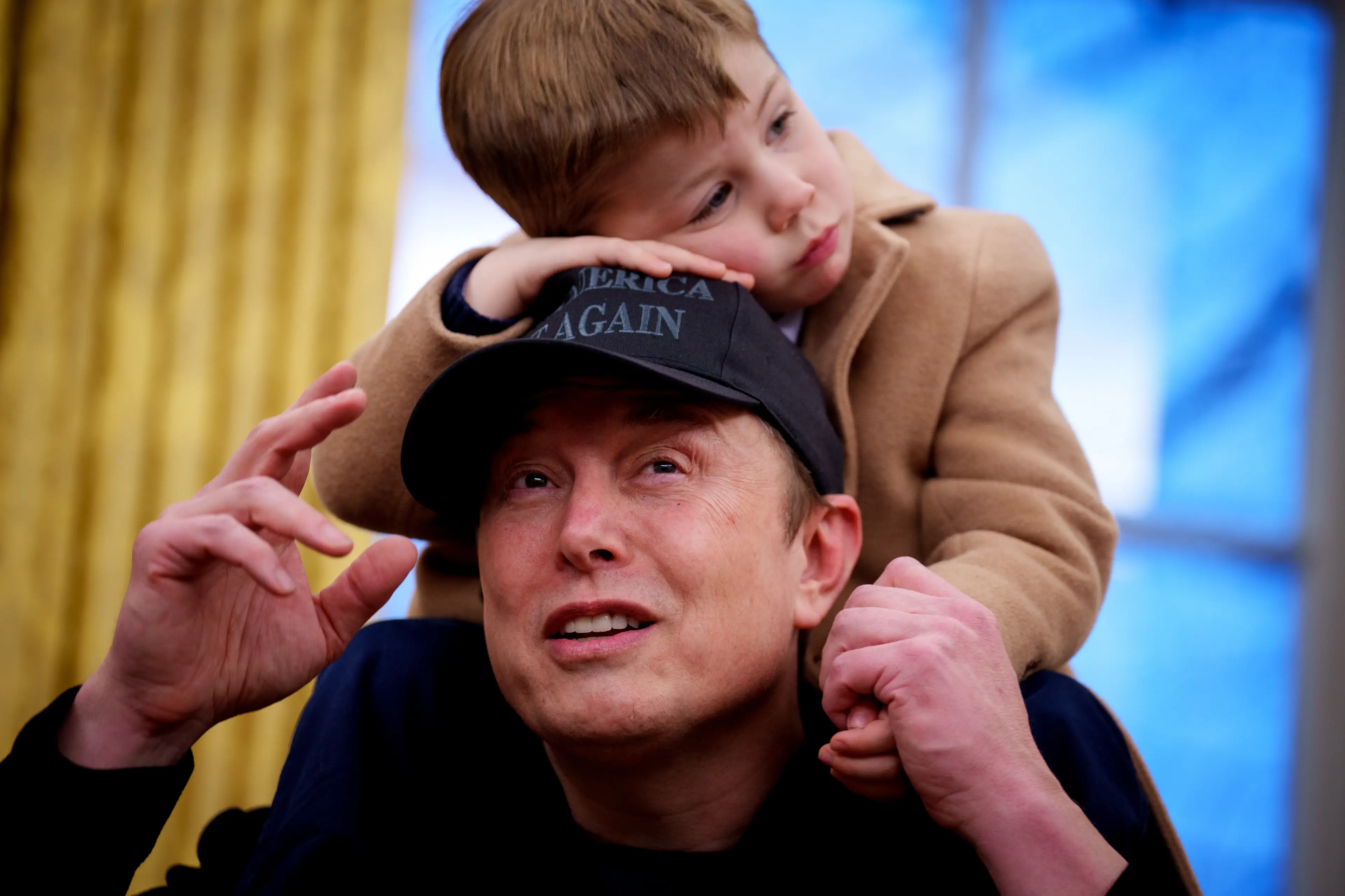 His son X is just four years old (Andrew Harnik/Getty Images)