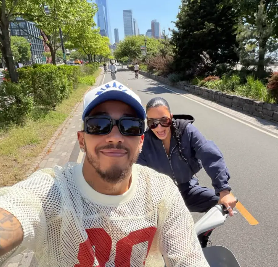 Lewis Hamilton made two appearances in Kim Kardashian's latest Instagram photo dump (Instagram/@kimkardashian)