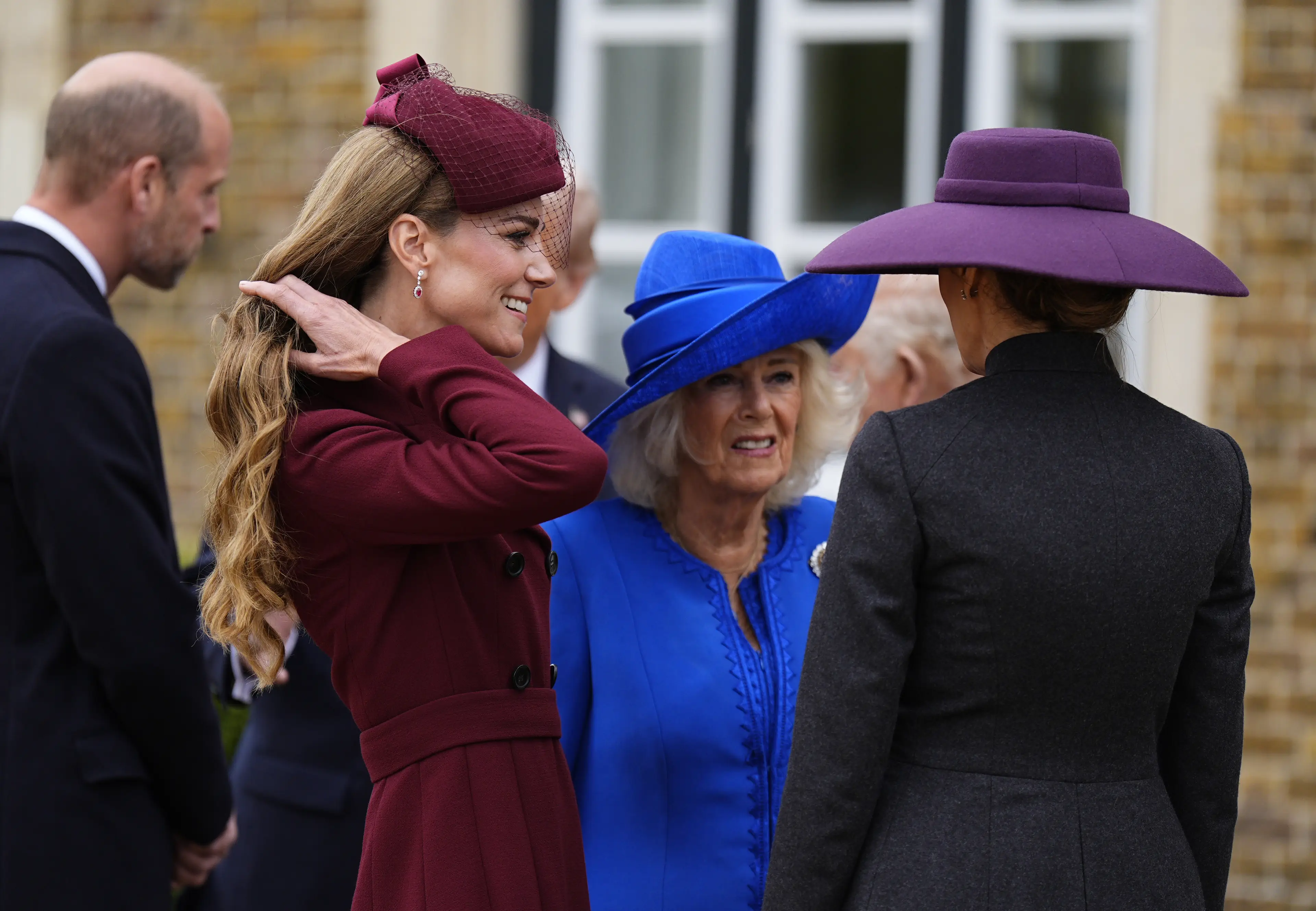 The women spoke closely for several moments (Aaron Chown - WPA Pool/Getty Images)