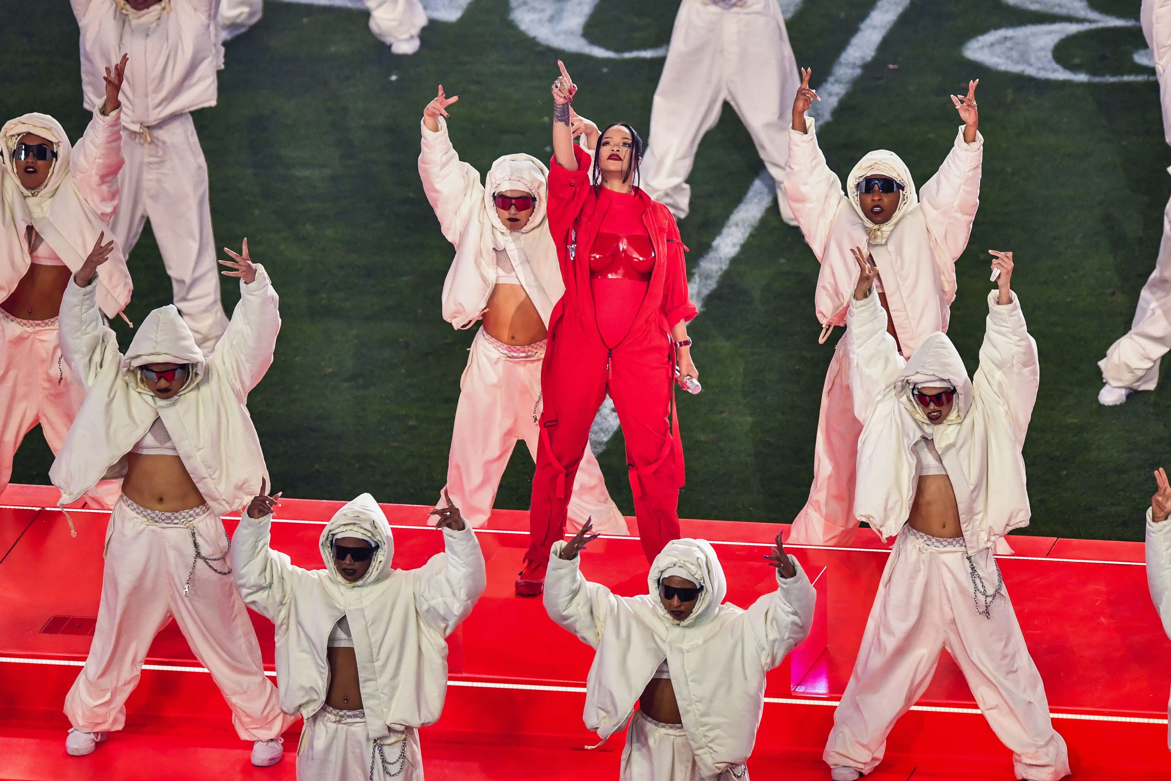 Rihanna performed for the first time in seven years at the Super Bowl.