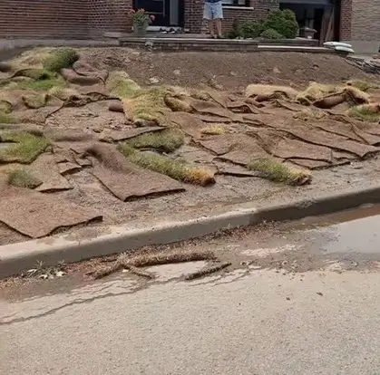 She ripped out her customer's garden because they refused to pay.