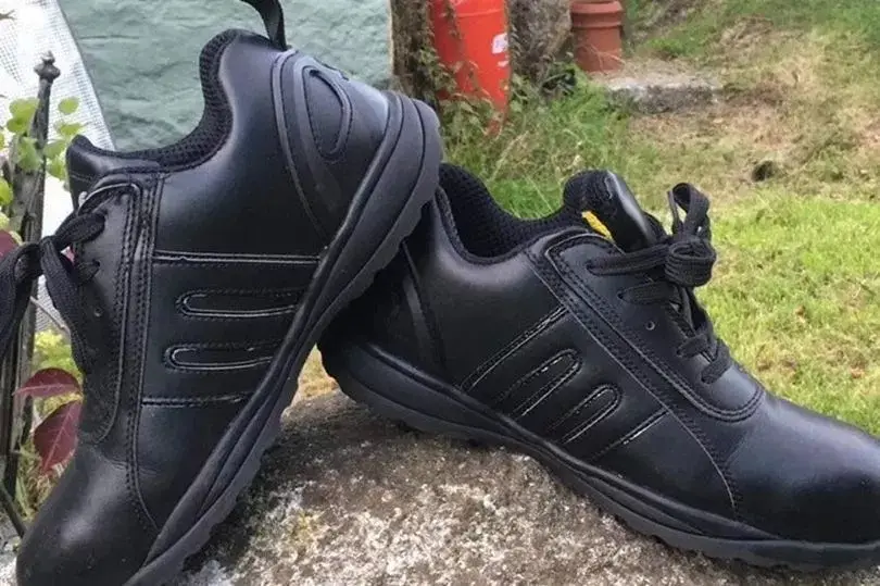 The shoes had to have a 'defined heel'.