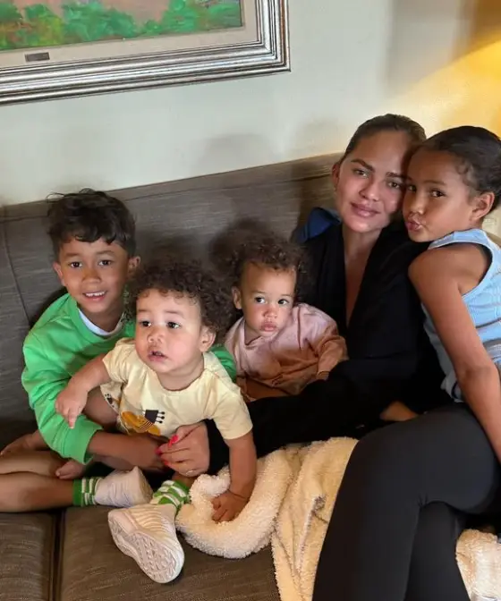 The six-year-old now has to live with a continuous glucose monitor. (Instagram/@chrissyteigen)