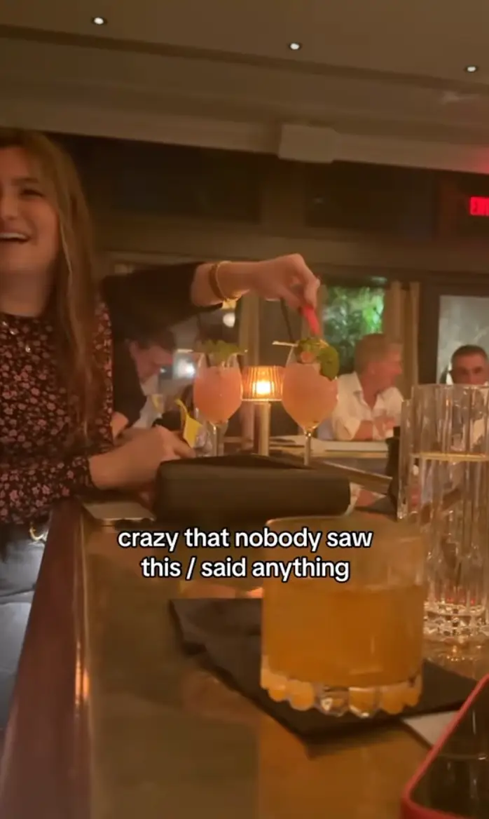 Shirah showed an array of incidents where none of her friends noticed she was putting sweets in their drinks (Instagram/@shirahbenarde)