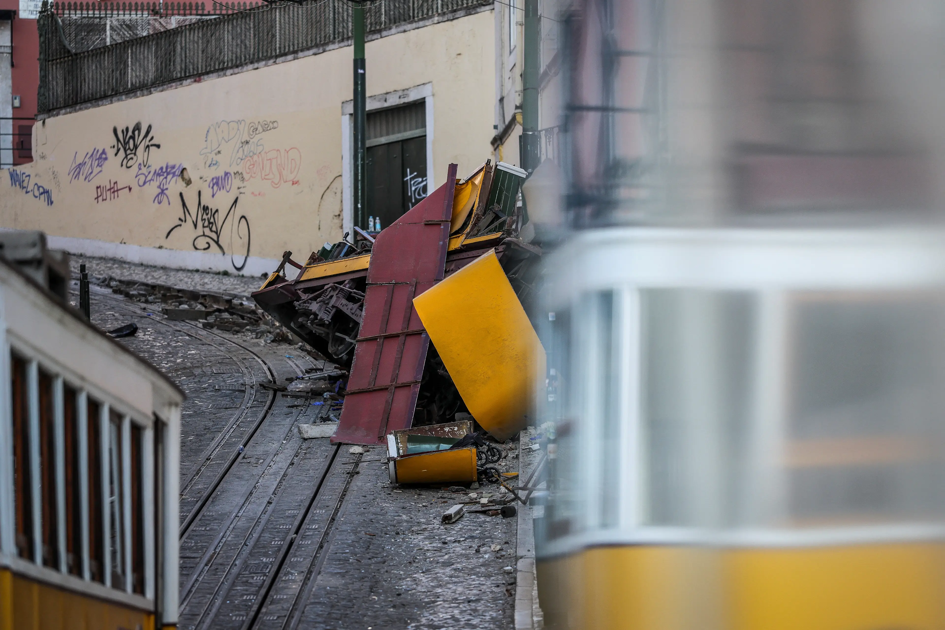 Eyewitnesses are coming forward following Lisbon's tram crash on Wednesday (PATRICIA DE MELO MOREIRA/AFP via Getty Images)