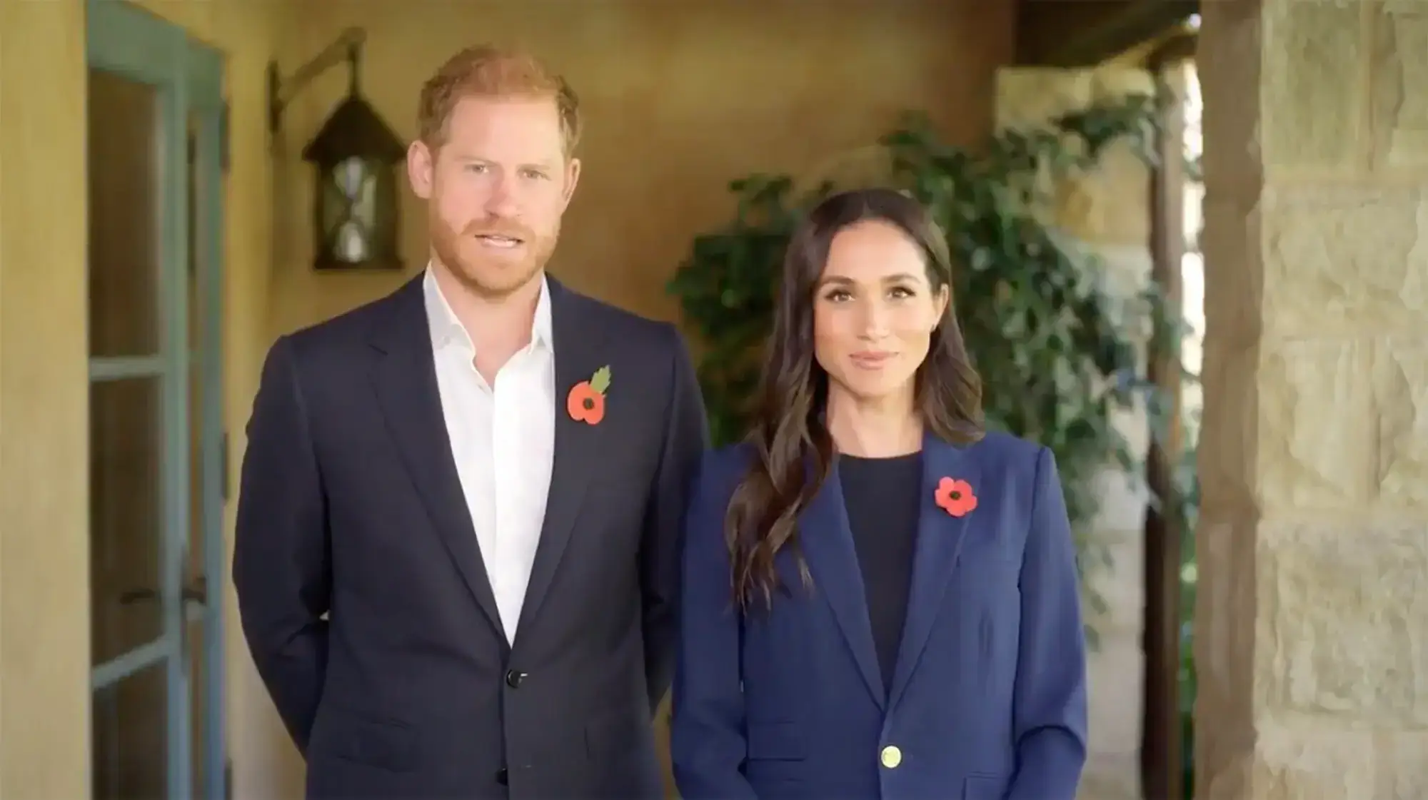An expert noted that Meghan and Harry looked 'tense' (Archewell)