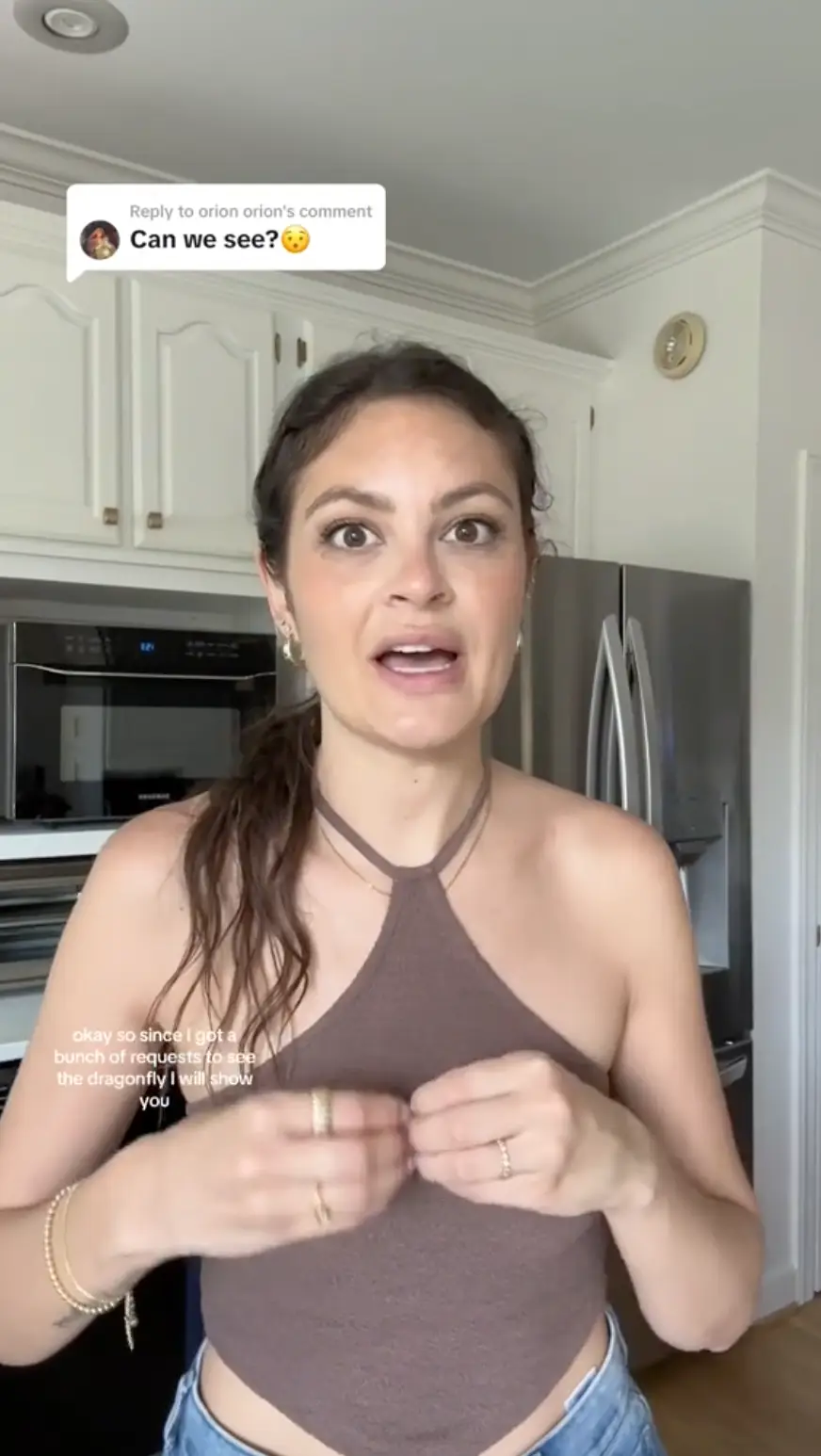 The botched dragonfly tattoo left the woman 'cringing so hard'.