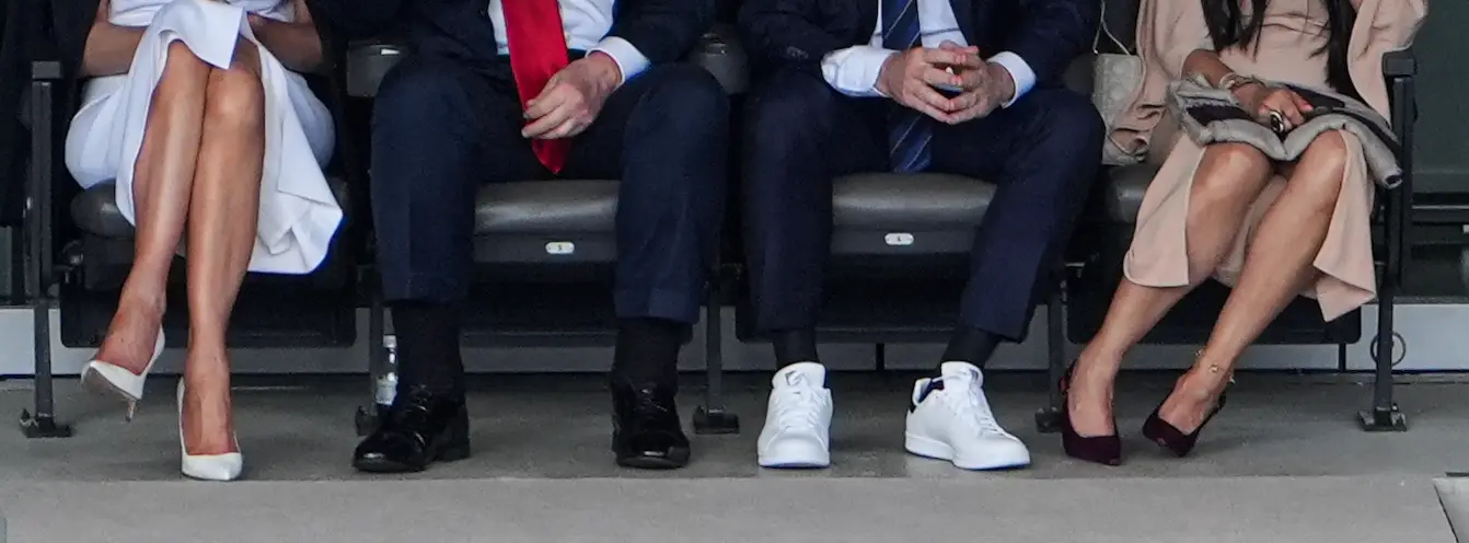 Images of Trump's ankles have gone viral (Lokman Vural Elibol/Anadolu via Getty Images)